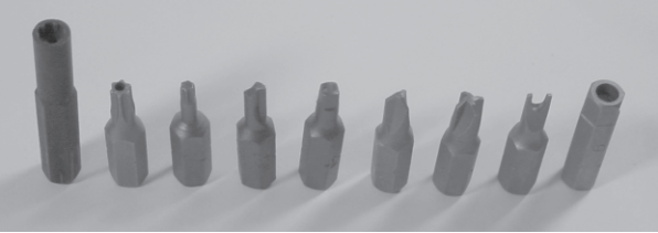 Figure 1-1: A selection of security bits.