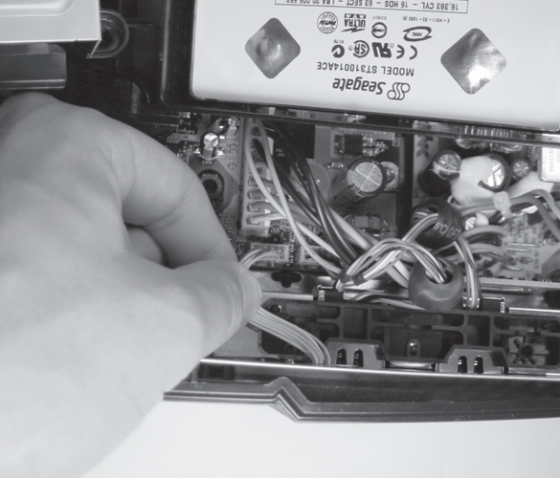 Figure 3-3: Removing the front panel wire connector.