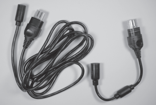 Figure 4-1: Xbox controller extension cable and breakaway cable.