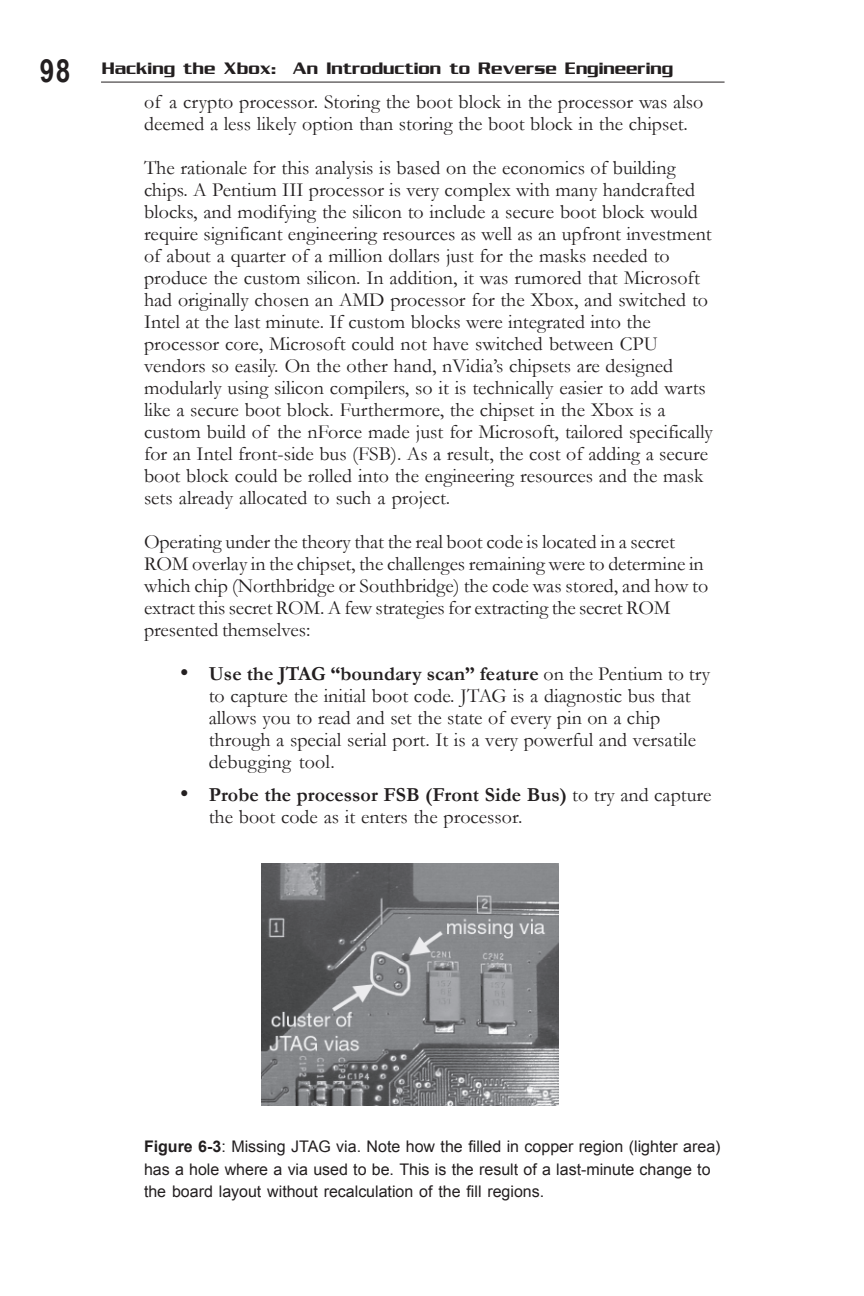 Figure 6-3: Missing JTAG via.