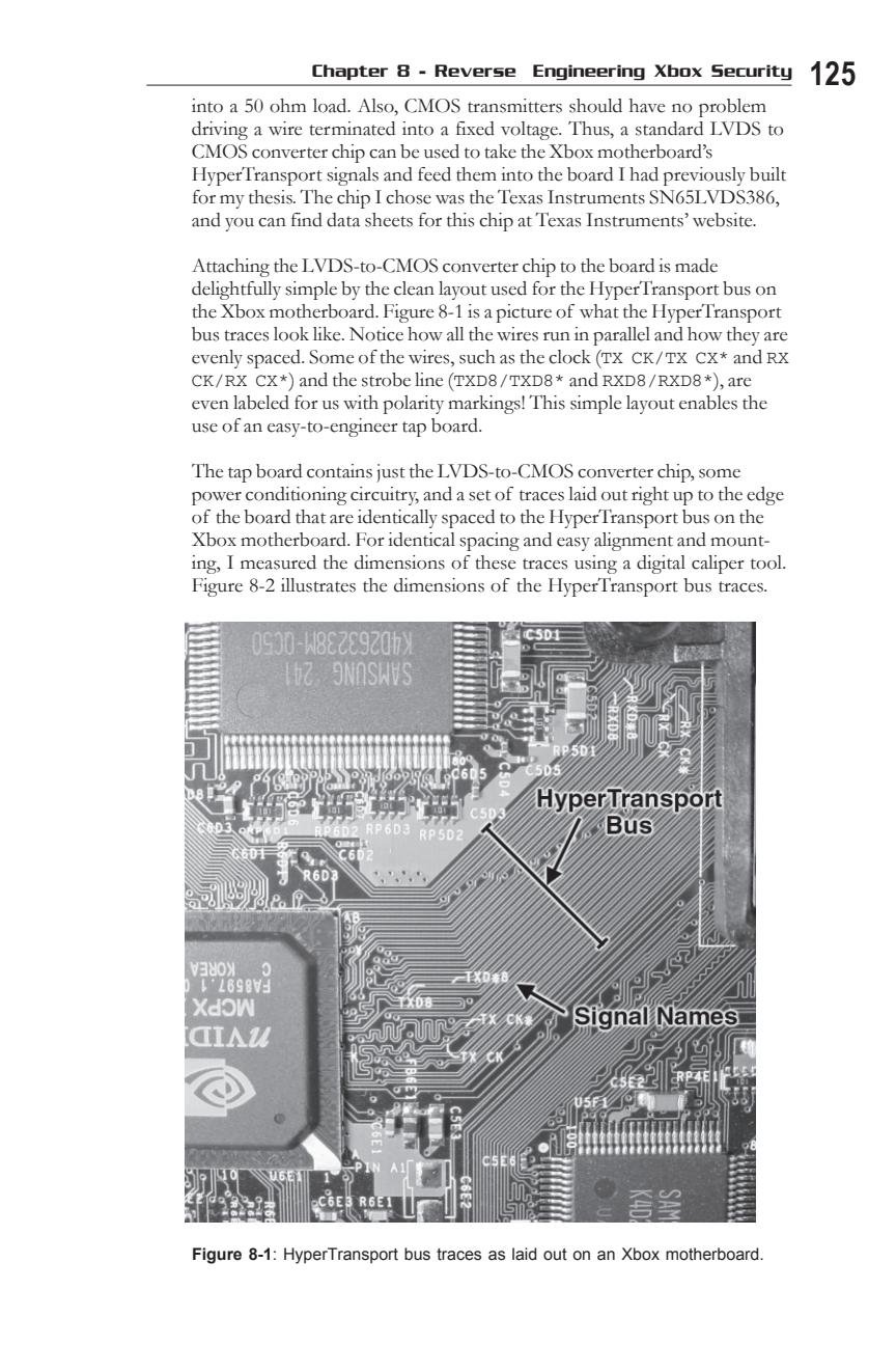 Figure 8-1: HyperTransport bus traces as laid out on an Xbox motherboard.